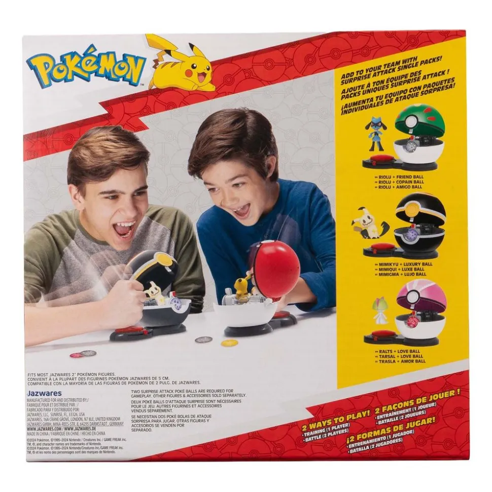 Gra Pokémon Surprise Attack seria 6, z figurką Mimikyu