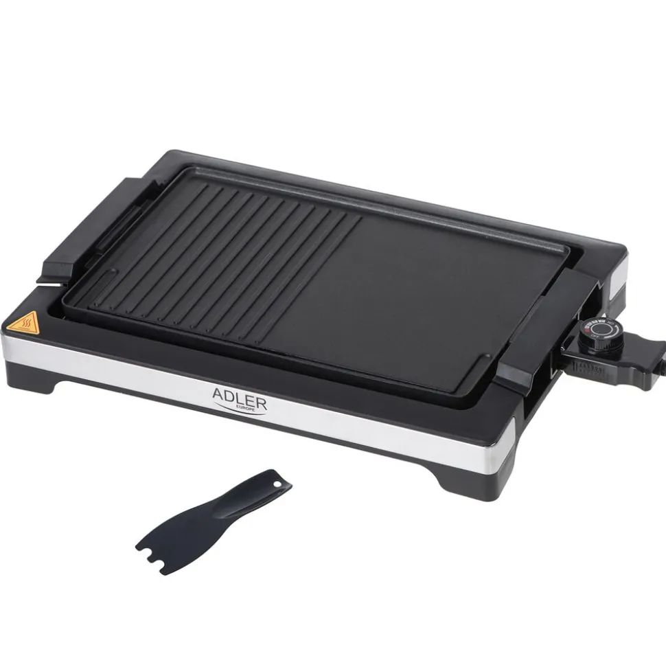Grill elektryczny Adler AD 6614, 3000 W, 2 rodzaje powierzchni