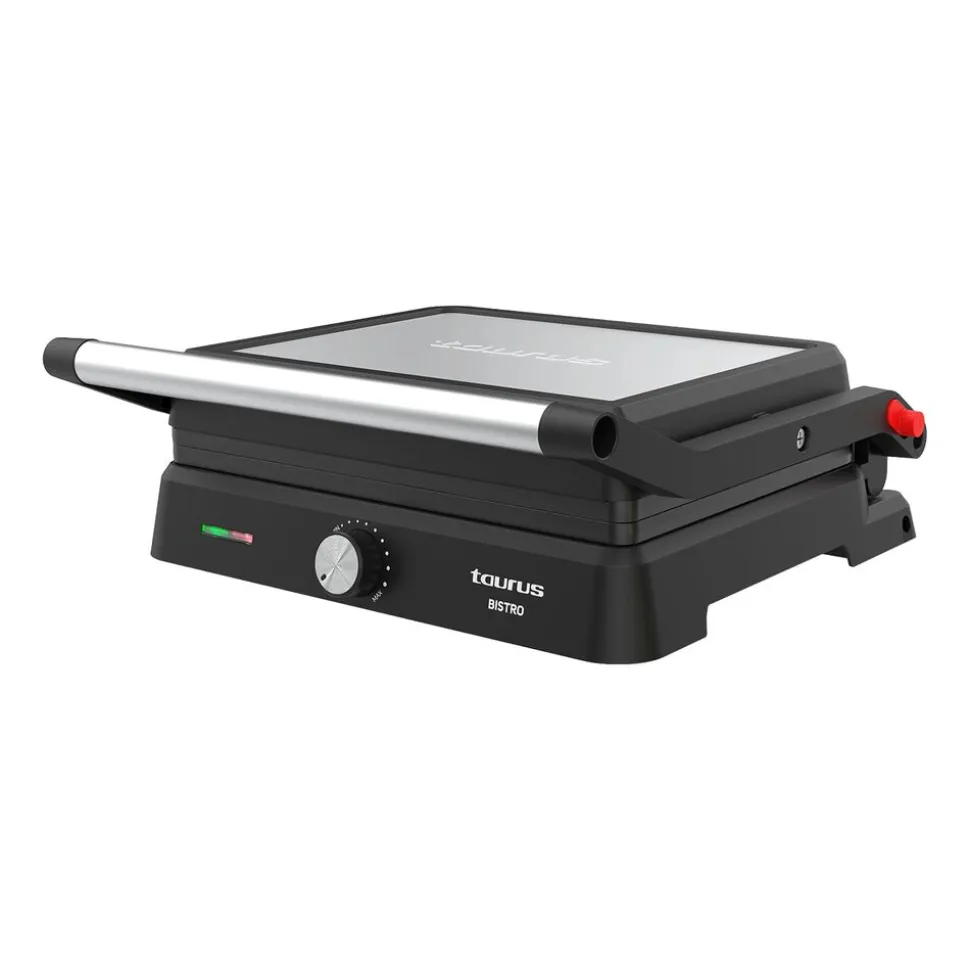 Grill elektryczny 2 w 1 Taurus Bistro Essential, 2600 W, grill kontaktowy i płyta grillowa