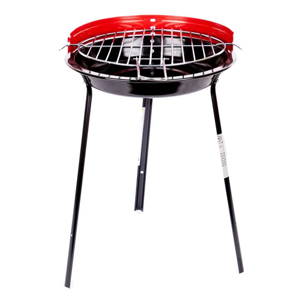 Grill ogrodowy węglowy MG Home 13 cali, chromowany ruszt