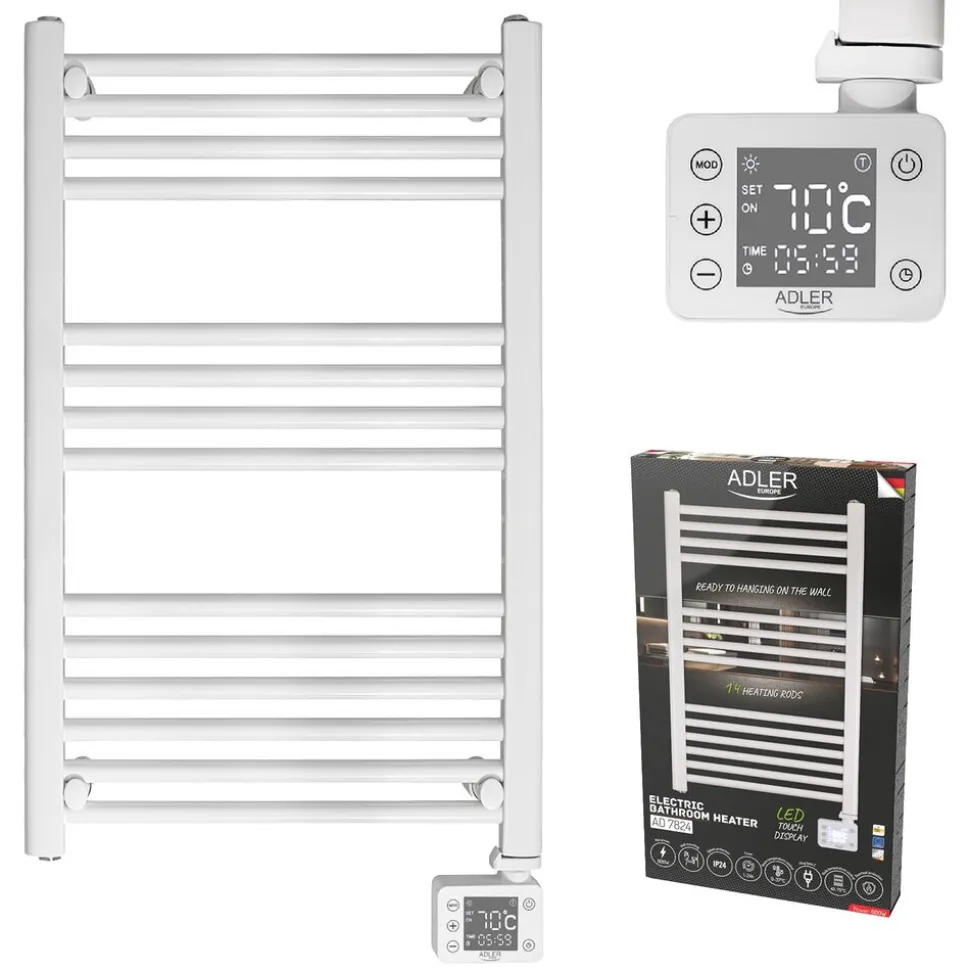 Grzejnik łazienkowy Adler AD 7824, 600 W, LED