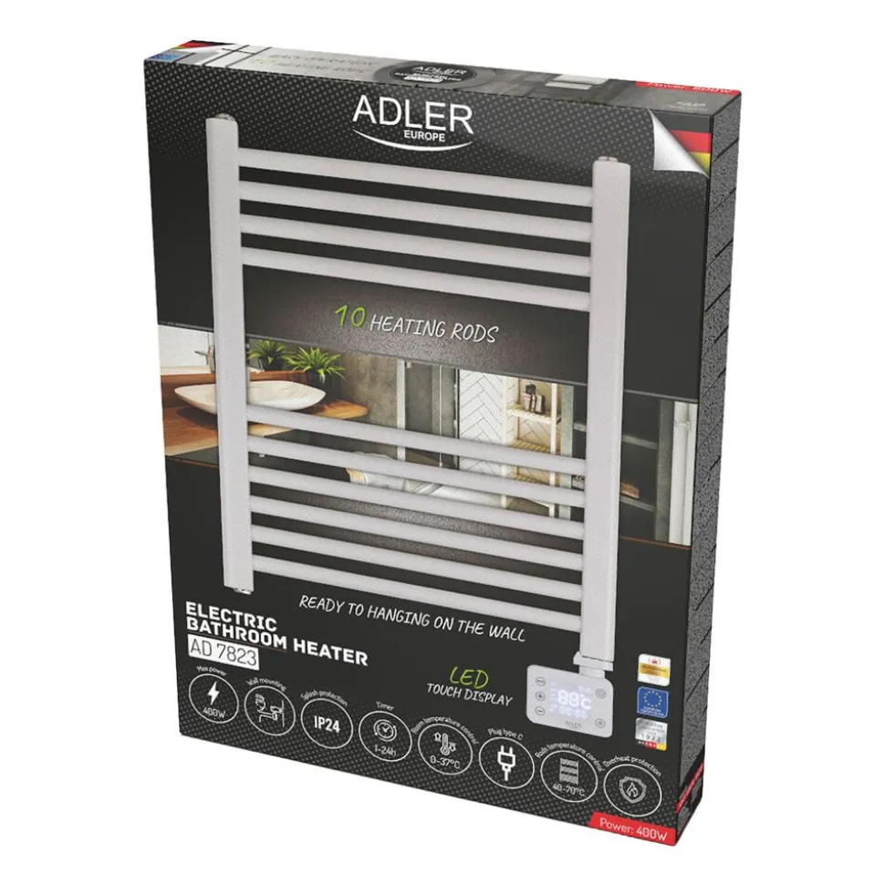 Grzejnik łazienkowy Adler AD 7823, 400 W, LED
