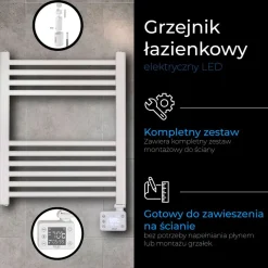 Grzejnik łazienkowy Adler AD 7823, 400 W, LED
