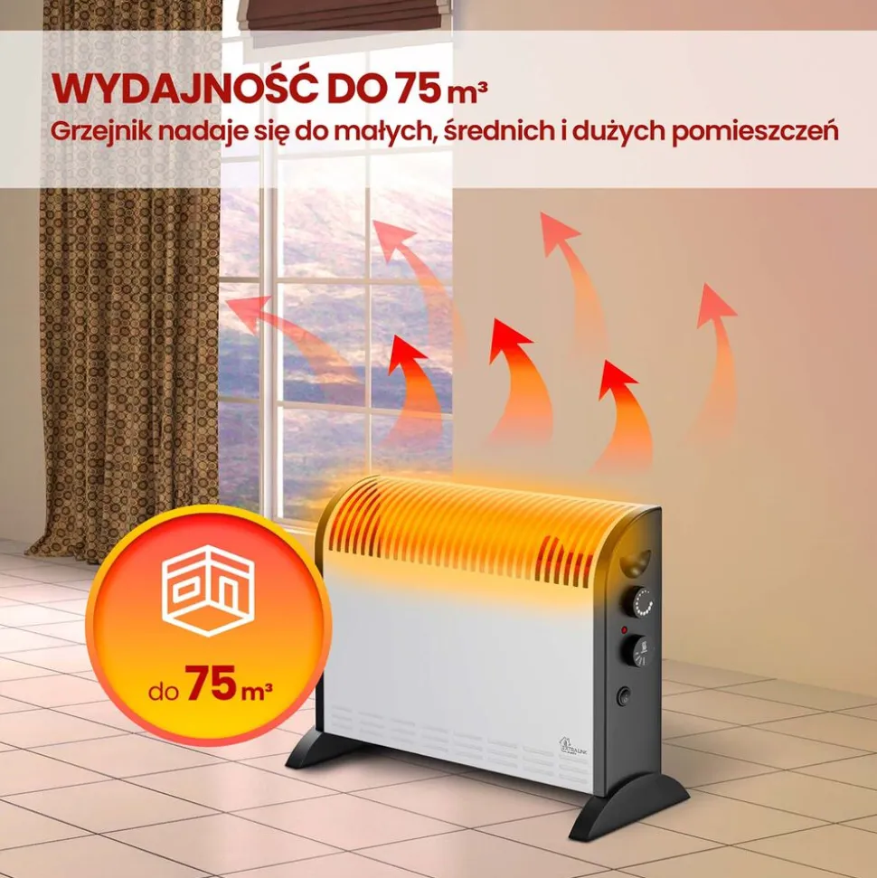 Grzejnik konwektorowy Extralink, 2000 W