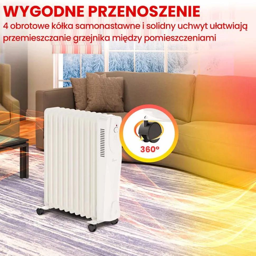 Grzejnik olejowy Extralink, 2500 W