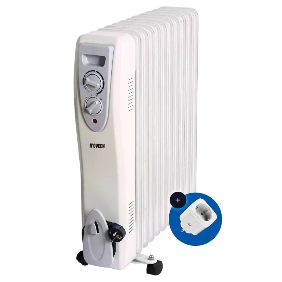 Grzejnik olejowy Noveen OH1199, 2500 W, inteligentne gniazdko WiFi Tuya