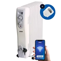 Grzejnik olejowy Noveen OH1199, 2500 W, inteligentne gniazdko WiFi Tuya
