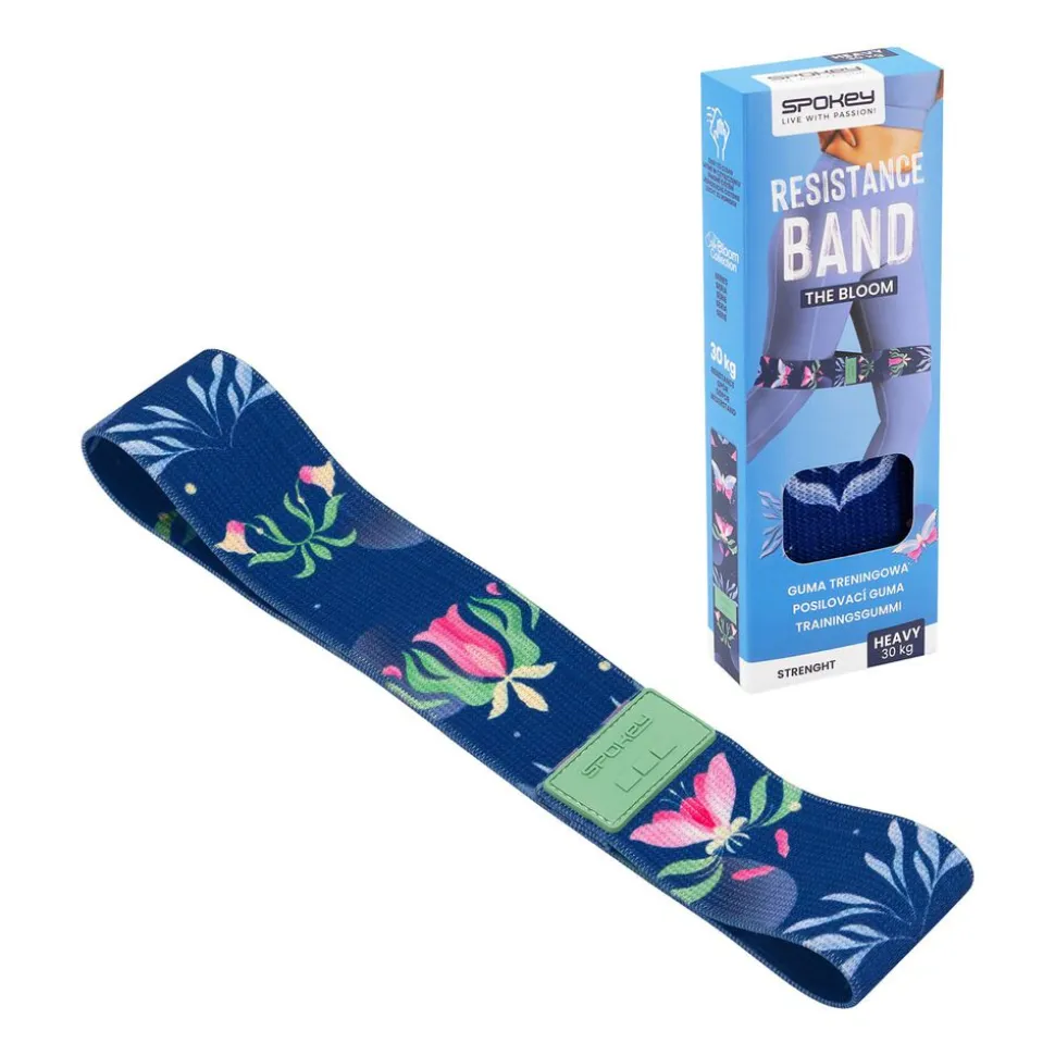Guma oporowa Spokey The Bloom Elastic Band, opór 30 kg, granatowa