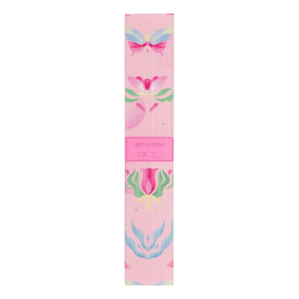 Guma oporowa Spokey The Bloom Elastic Band, opór 25 kg, różowa
