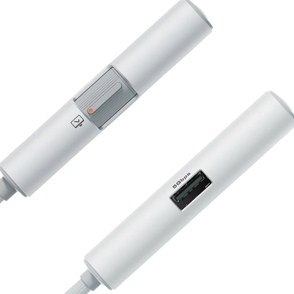 Hub USB-C adapter 3 w 1 Aukey UH-CUH01 TravelDok, srebrny