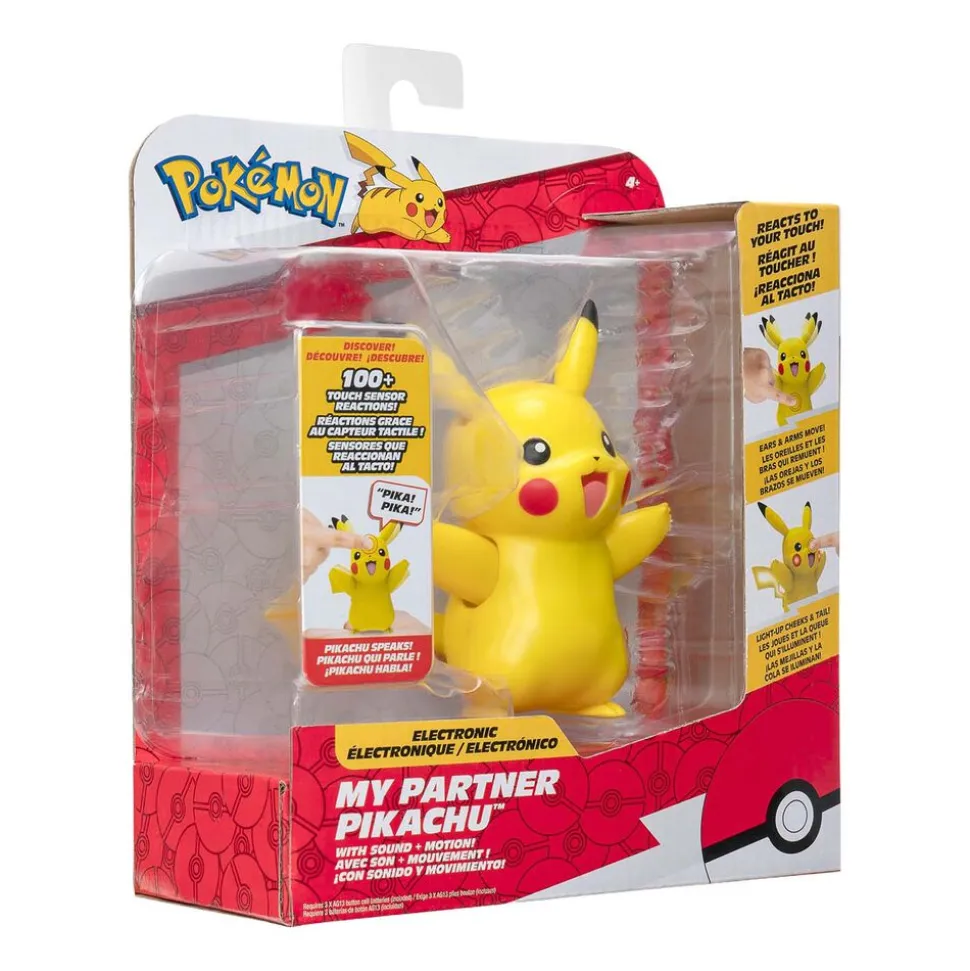 Interaktywna figurka Pokémon Mój Partner Pikachu, ze światłem i dźwiękiem
