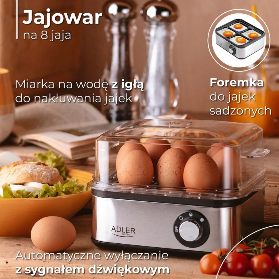 Jajowar Adler AD 4486, na 8 jajek