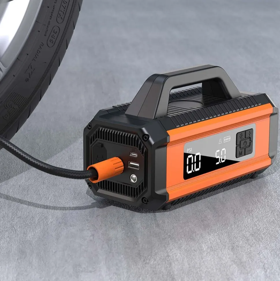 Jump starter 2 w 1 PCMOS Y-QB05, 10000 mAh, z kompresorem