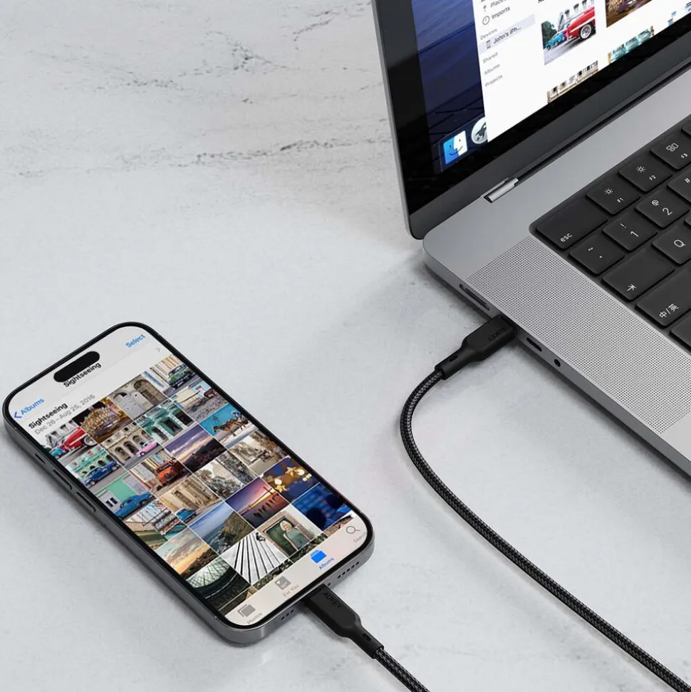 Kabel USB-C-Lightning Aukey CB-CL5, 1,2 m