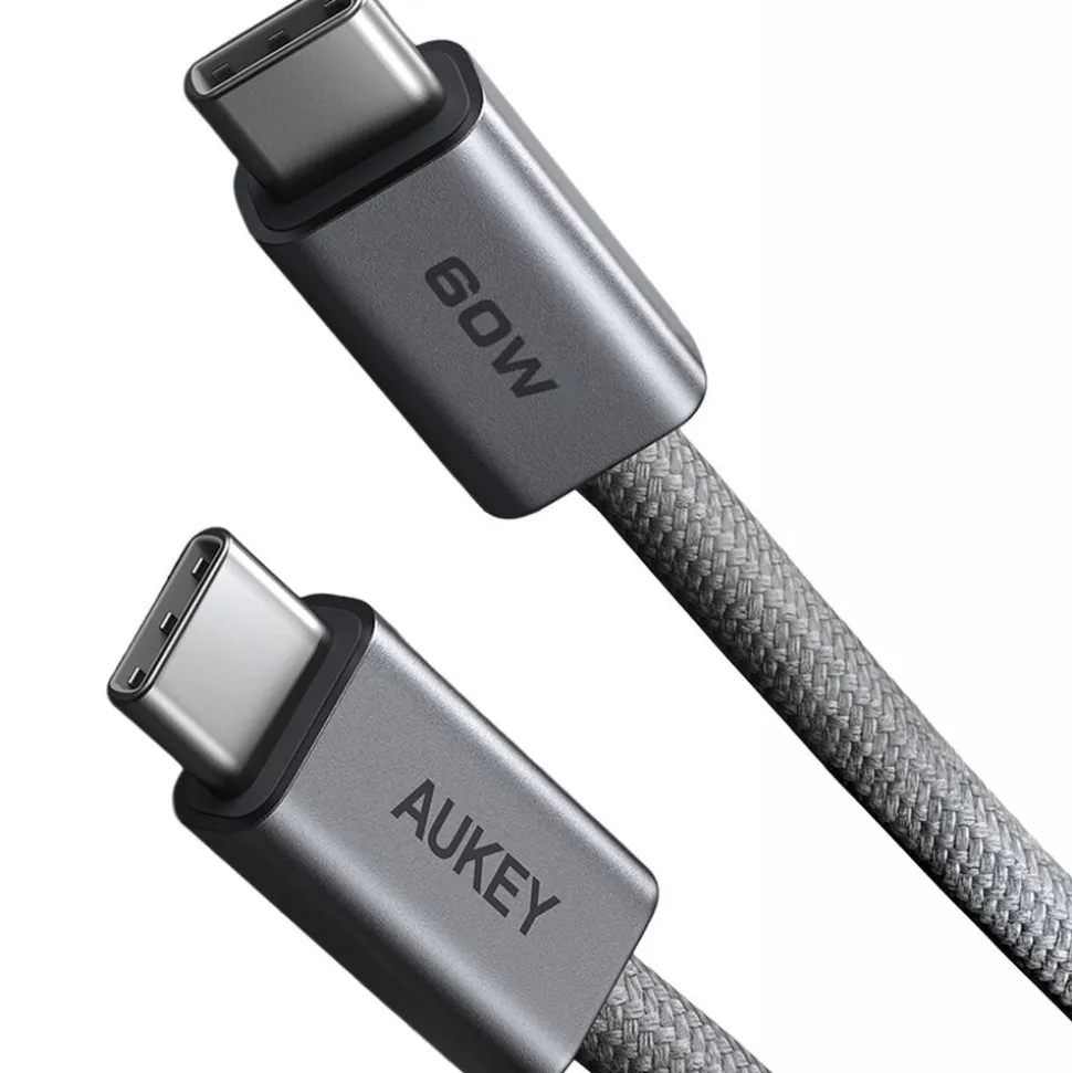 Kabel USB-C-USB-C Aukey CB-DCC062, 60 W, 1,8 m