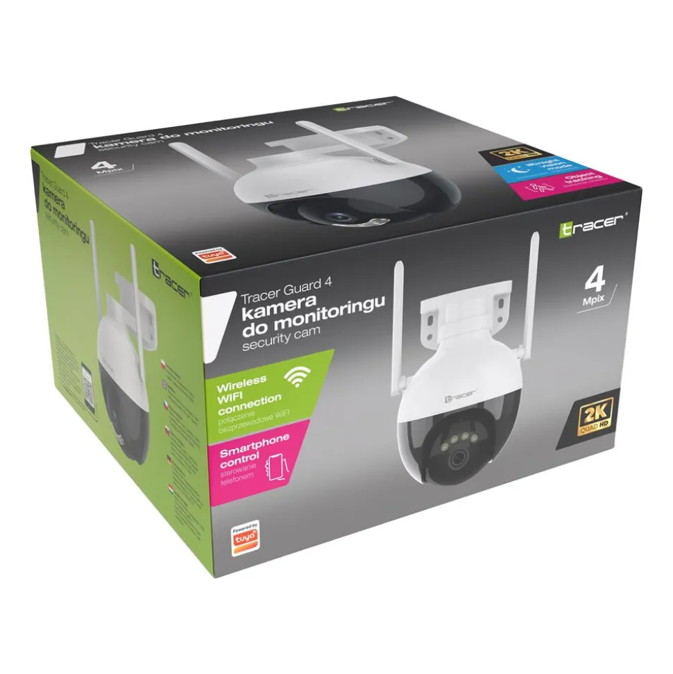 Kamera IP do monitoringu zewnętrznego Tracer Guard 4, QHD, Wi-Fi