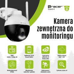 Kamera IP do monitoringu zewnętrznego Tracer Guard 4, QHD, Wi-Fi