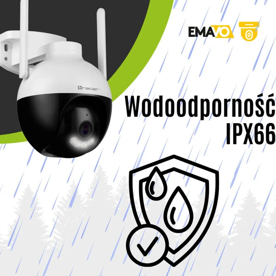 Kamera IP do monitoringu zewnętrznego Tracer Guard 4, QHD, Wi-Fi