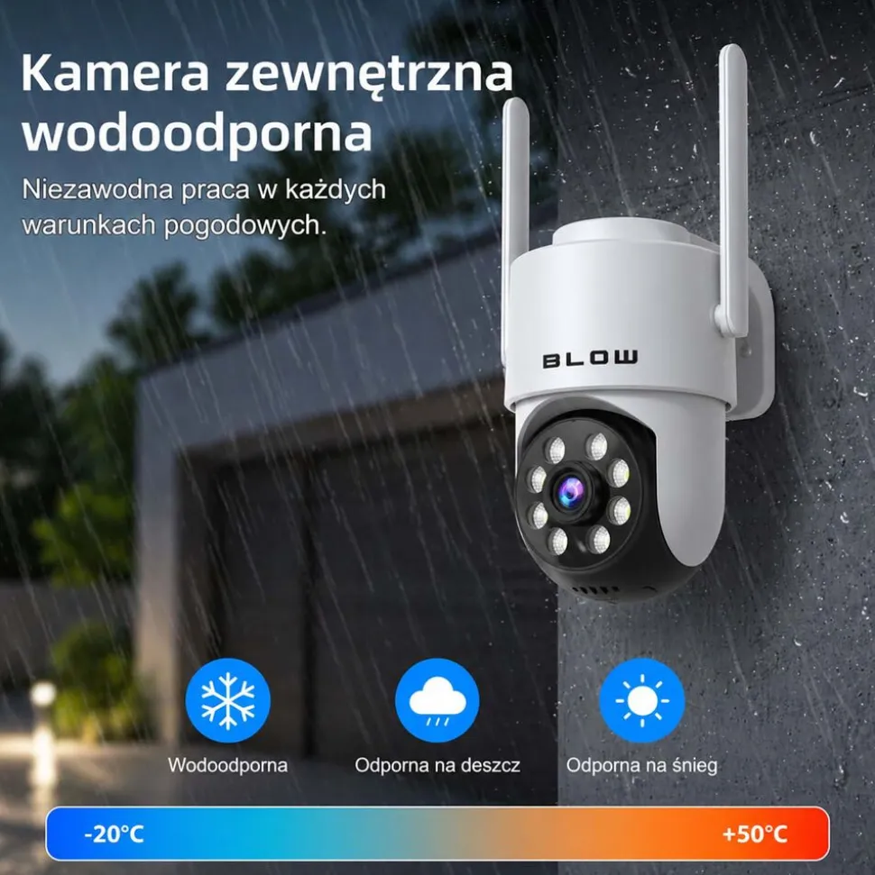 Kamera zewnętrzna Blow T-135, 5MP, TUYA WiFi, obrotowa