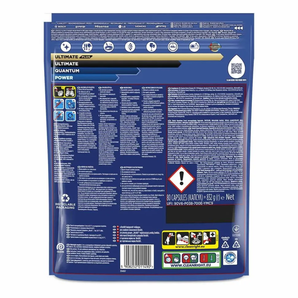 Kapsułki do zmywarki Finish Quantum Fresh, 80 sztuk