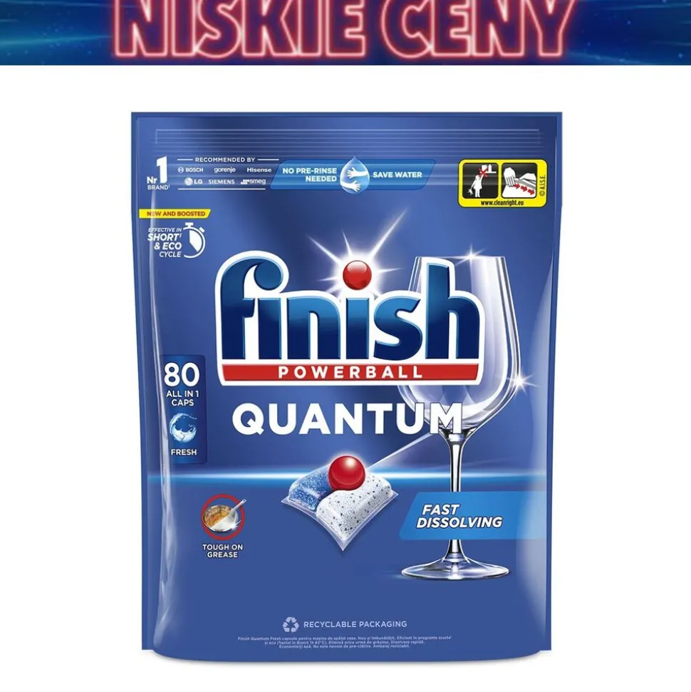 Kapsułki do zmywarki Finish Quantum Fresh, 80 sztuk