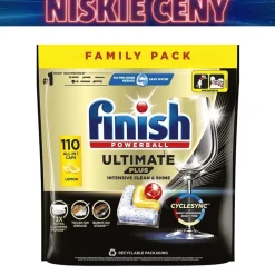 Kapsułki do zmywarki Finish Ultimate Plus Lemon, 110 sztuk