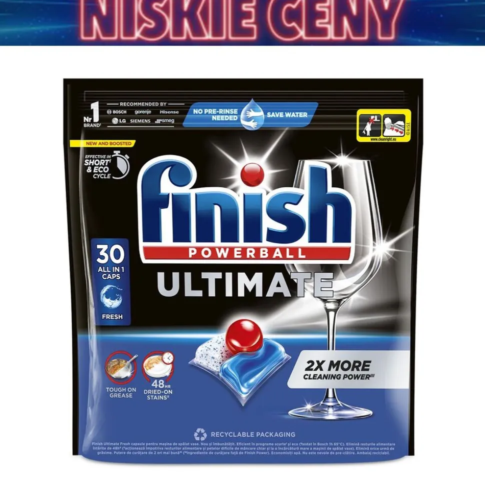 Kapsułki do zmywarki Finish Ultimate Fresh, 30 sztuk