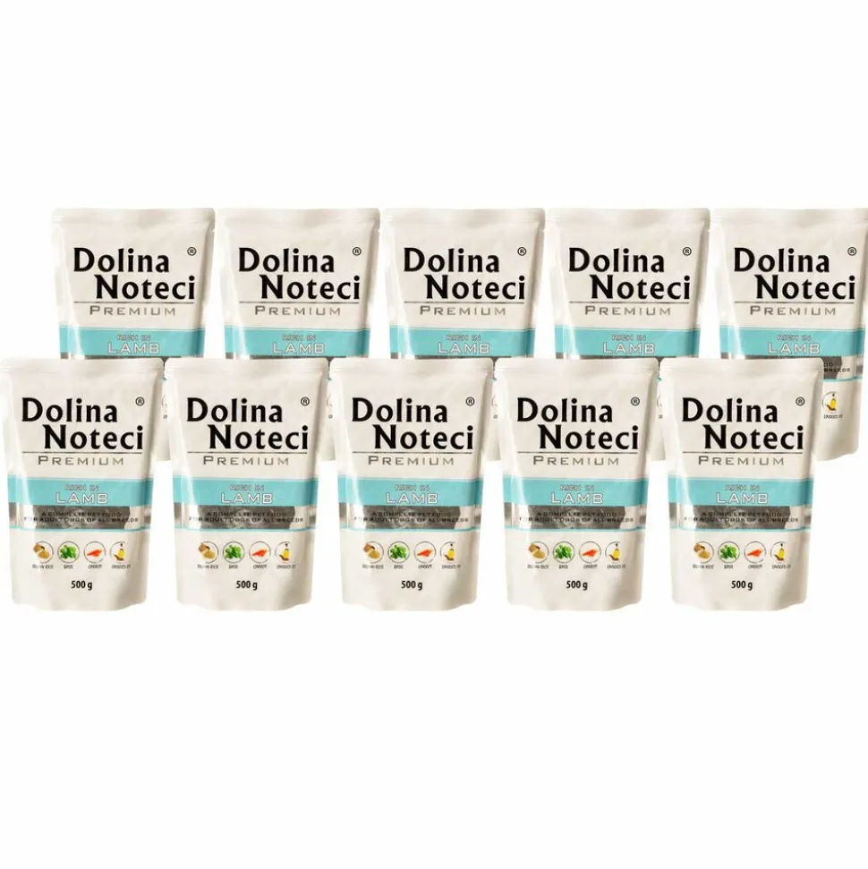 Karma dla psa Dolina Noteci, z jagnięciną, mokra, 10 x 500 g
