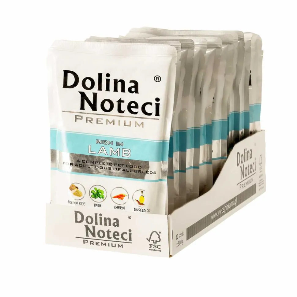 Karma dla psa Dolina Noteci, z jagnięciną, mokra, 10 x 500 g