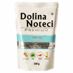 Karma dla psa Dolina Noteci, z jagnięciną, mokra, 10 x 500 g