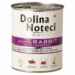 Karma dla psa Dolina Noteci, z królikiem, mokra, 12 x 800 g