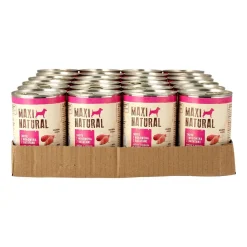Karma dla psa Maxi Natural, indyk i wołowina z batatami, mokra, 24 x 400 g