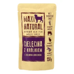 Karma dla psa Maxi Natural Małe Rasy, cielęcina i królik, mokra, 10 x 150 g