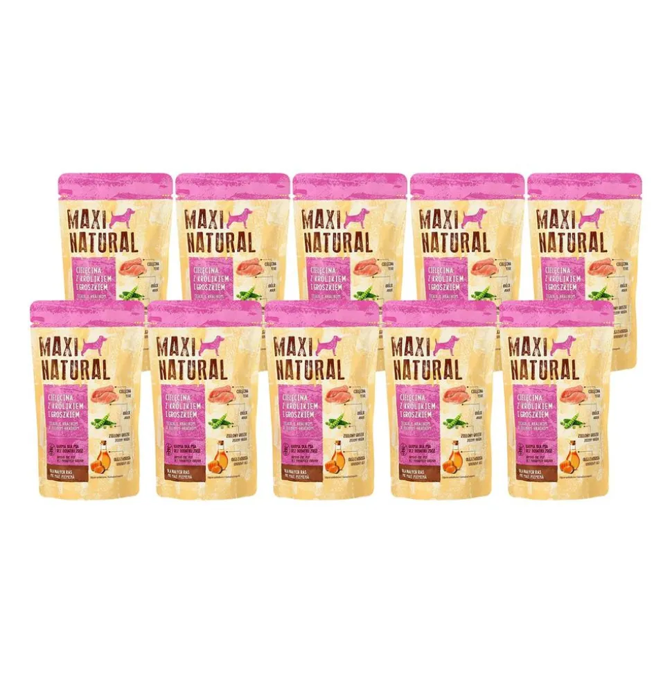 Karma dla psa Maxi Natural Małe Rasy, cielęcina i królik, mokra, 10 x 150 g