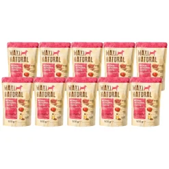 Karma dla psa Maxi Natural, mokra, wołowina i wieprzowina z papryką,10 x 500 g