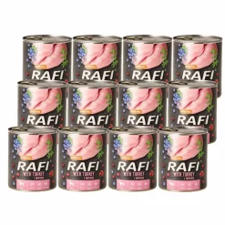 Karma dla psa Rafi, z indykiem, borówką i żurawiną, mokra, 12 x 800 g