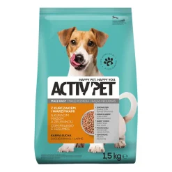 Karma dla psów Activ Pet Mini Adult, kurczak, 6 x 1,5 kg