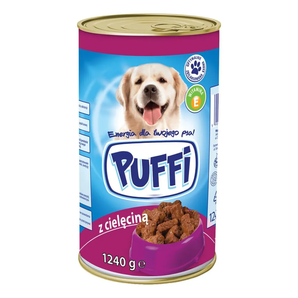 Karma dla psów Puffi, mokra, cielęcina, 6 x 1240 g