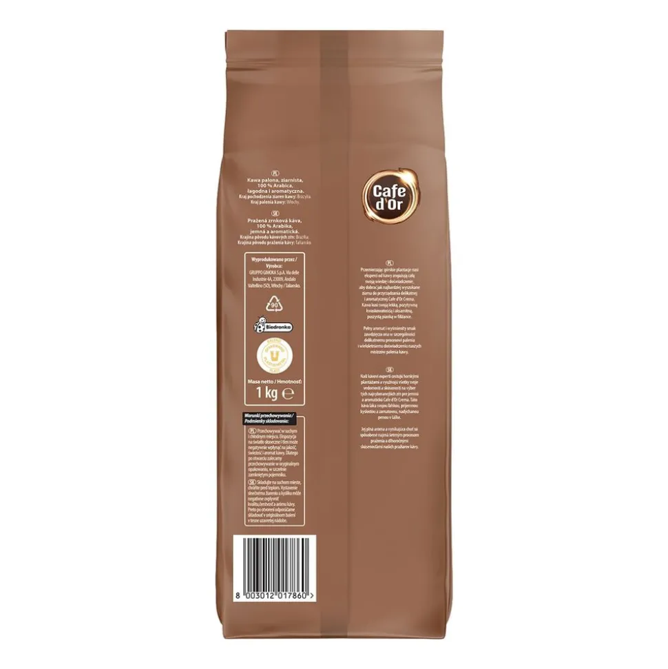 Kawa ziarnista Cafe D'or Crema, 100% Arabica, 1 kg