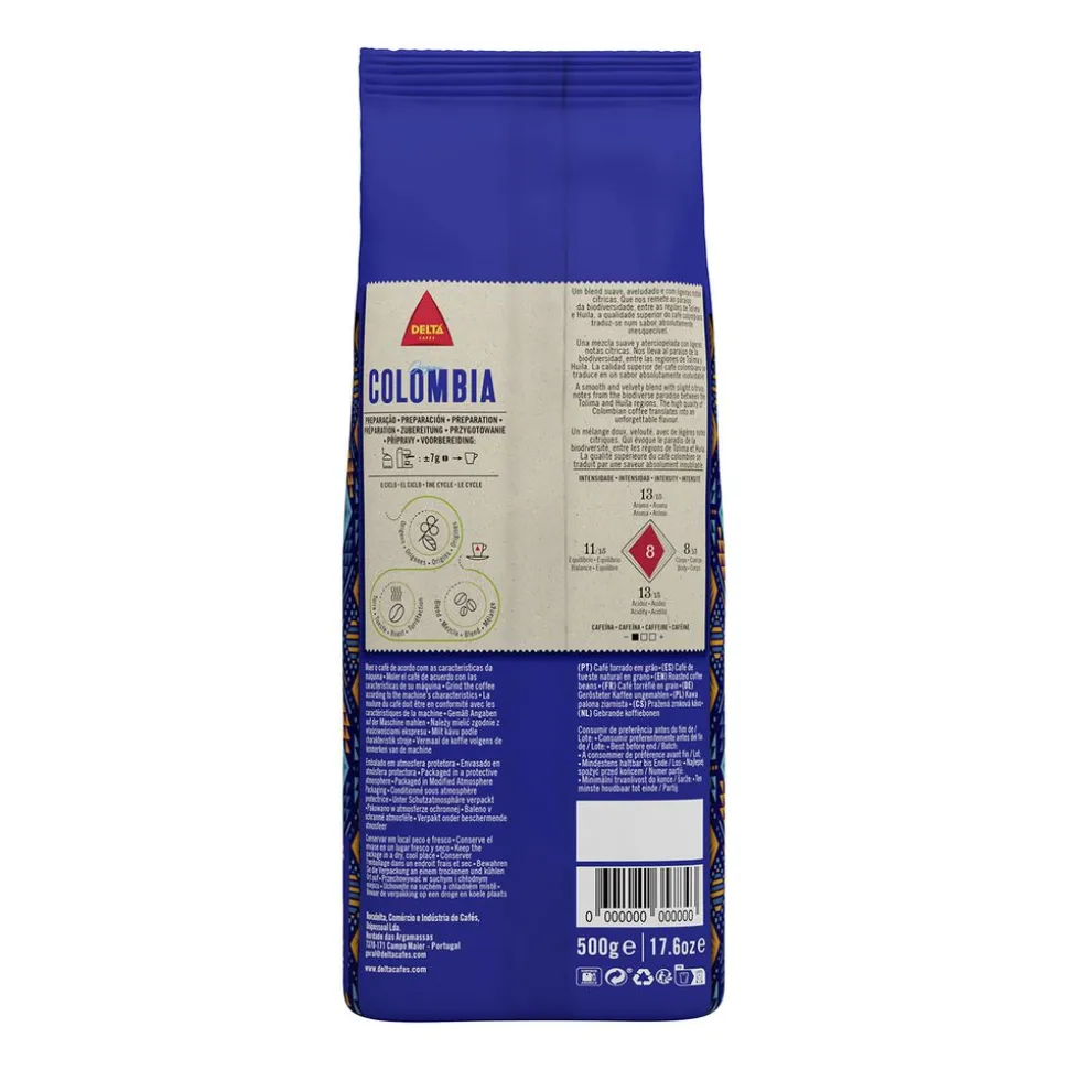 Kawa ziarnista Delta Colombia, 500 g, intensywność 8
