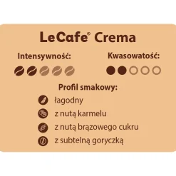 Kawa ziarnista Le Cafe Crema, 250 g, intensywność 2/5