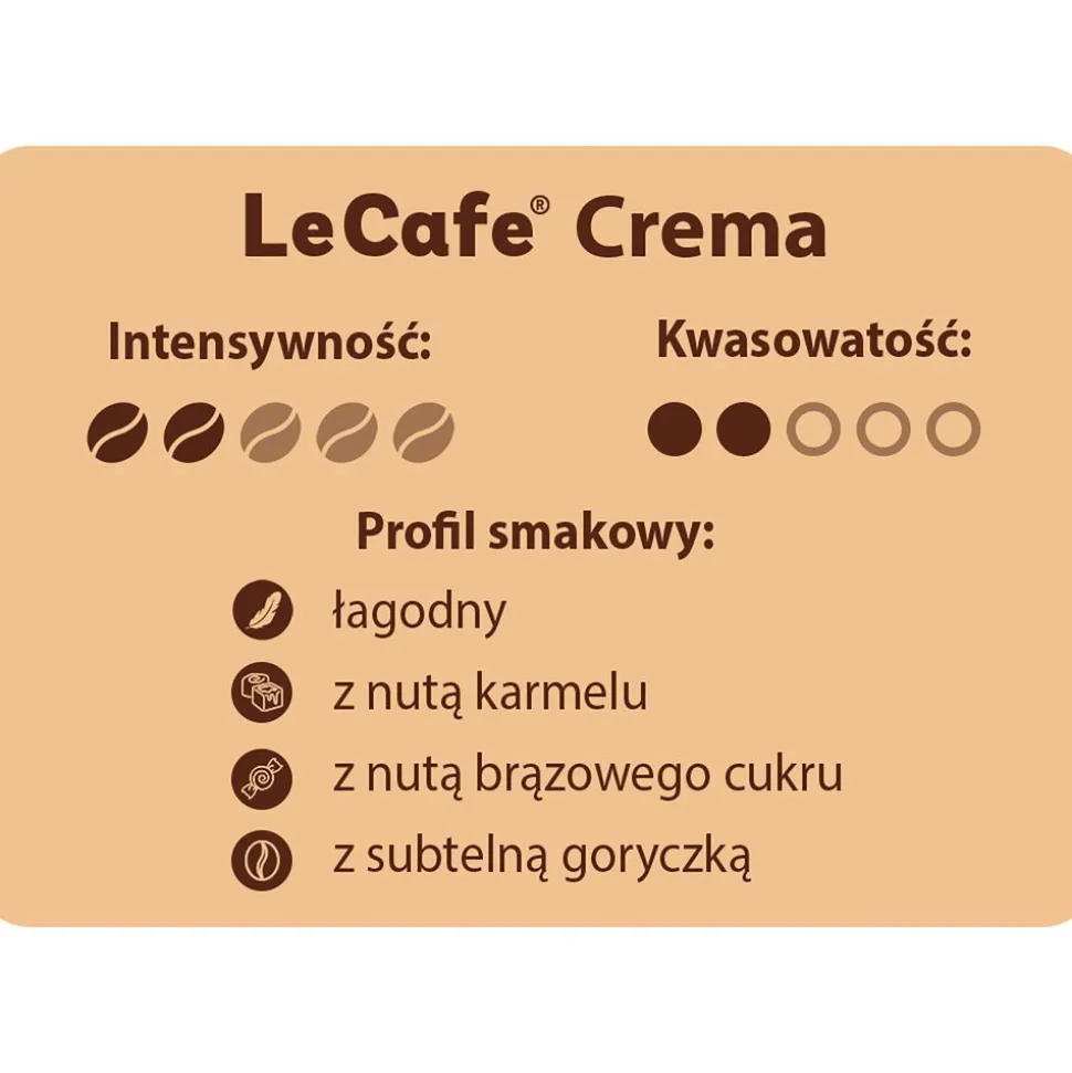 Kawa ziarnista Le Cafe Crema, 250 g, intensywność 2/5