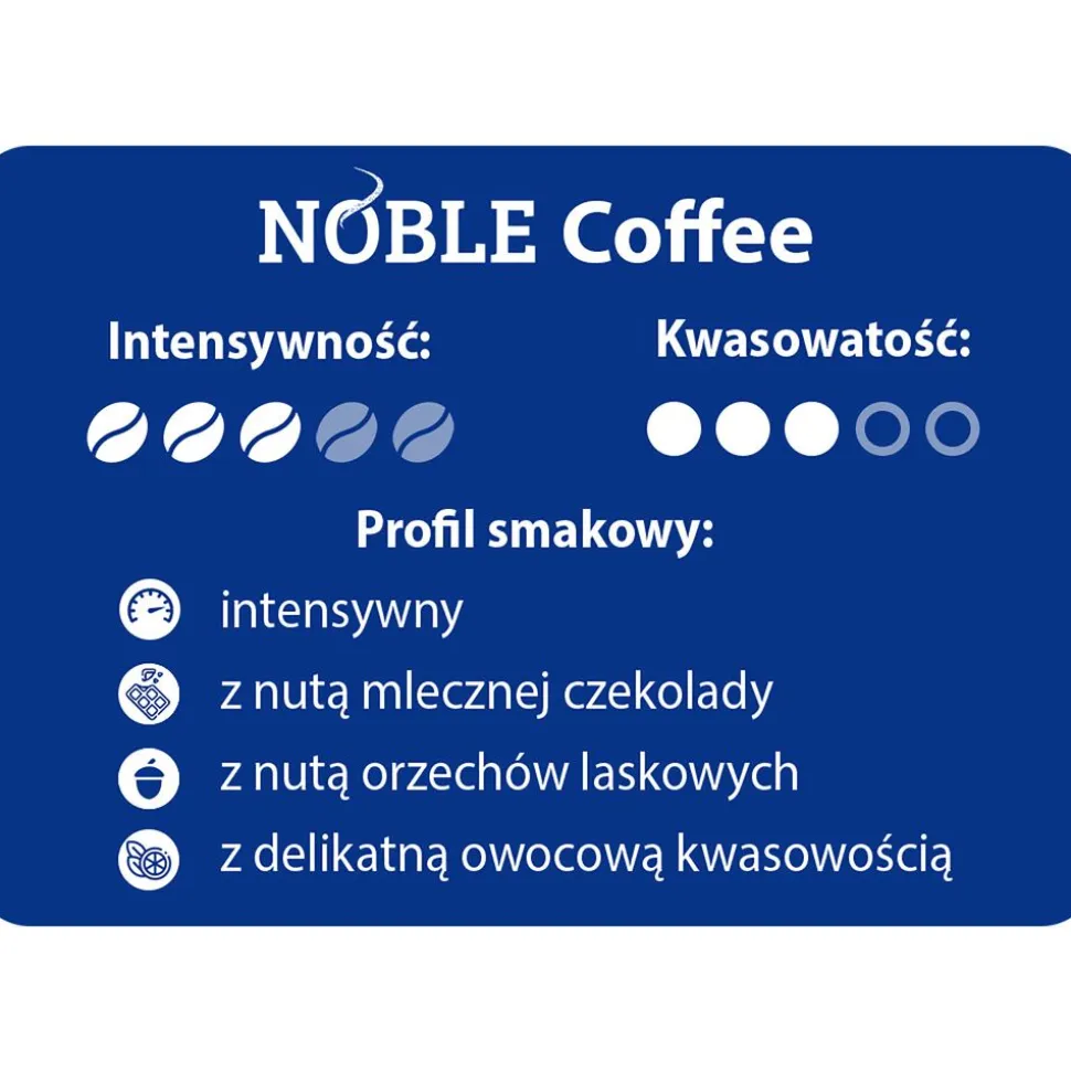 Kawa ziarnista Noble Coffee, 1 kg, intensywność 3/5