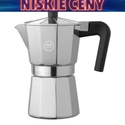 Kawiarka aluminiowa MG Home Moka, na 6 filiżanek, srebrna