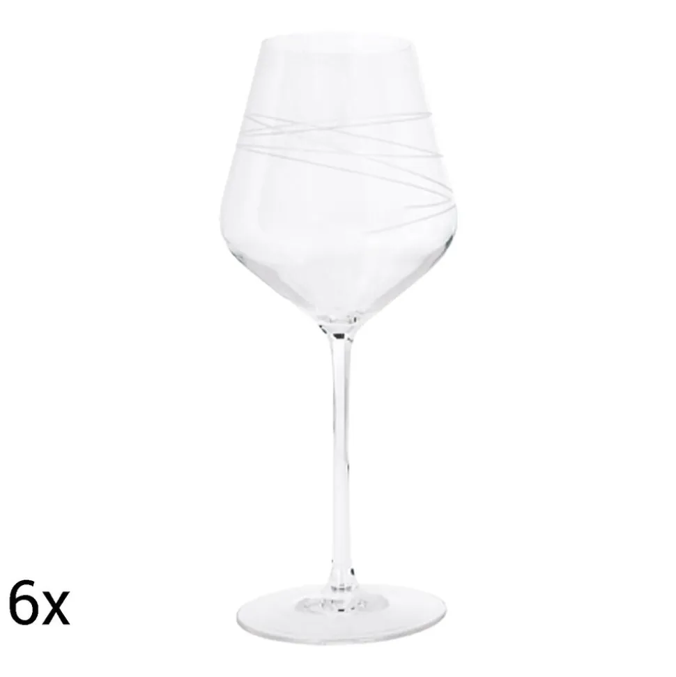 Kieliszki do wina białego Zwieger Spiral, 6 sztuk, 380 ml, transparentne
