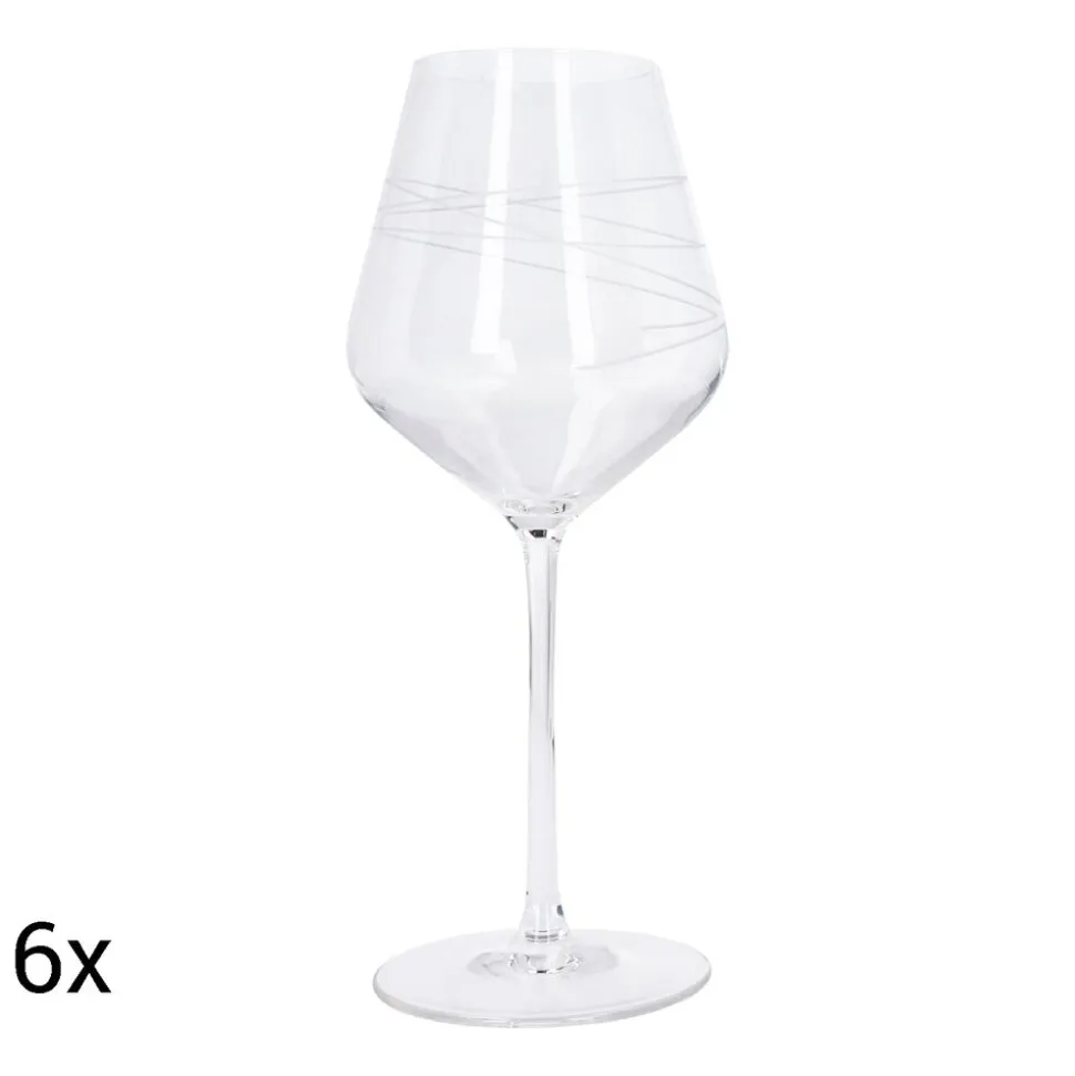 Kieliszki do wina czerwonego Zwieger Spiral, 6 sztuk, 380 ml, transparentne