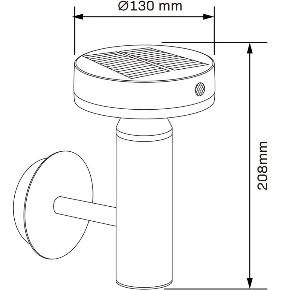 Kinkiet solarny LED Sanico Goldlux Gwinea, czujnik PIR, 4000K