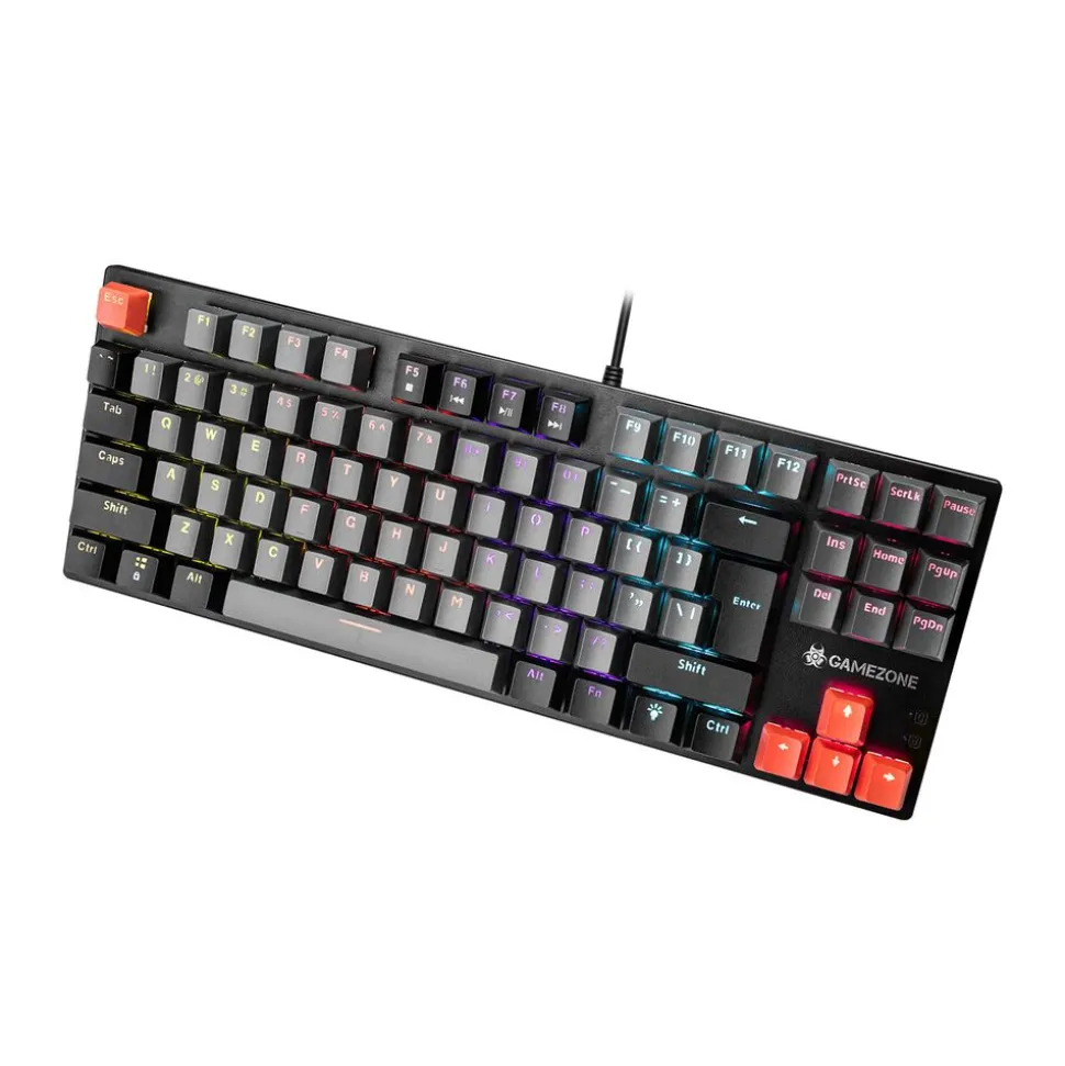 Klawiatura mechaniczna Tracer Gamezone Strike 87, kolorowe podświetlenie