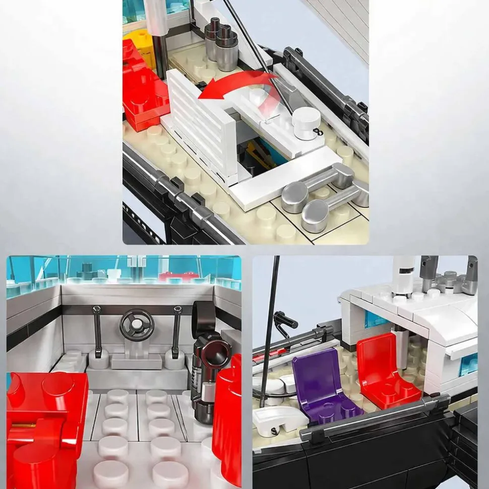 Klocki Mould King 10194 Dwumasztowy jacht, 893 elementów