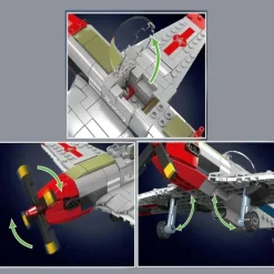 Klocki Mould King 24068 P-51D Mustang, 396 elementów